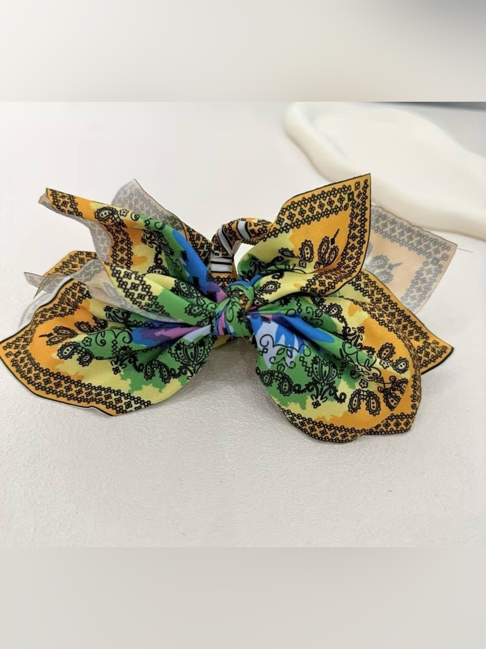 Multicolor Paisley Bandana Hair Claw